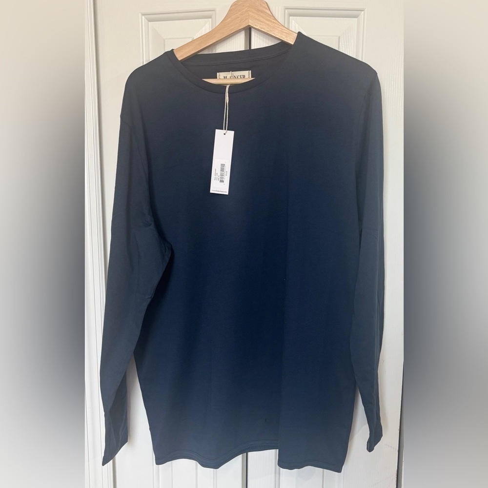 M Singer Navy Long Sleeve Men's Tee